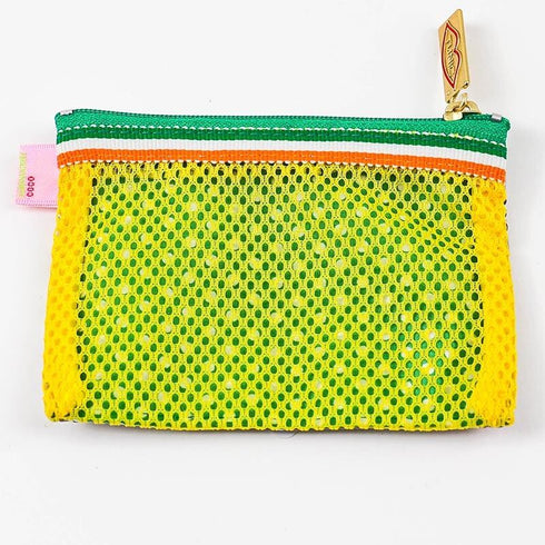 ポーチ TUNIC タフタ転写プリント TUNICヒールメッシュポーチ M ベージュ 17423-B